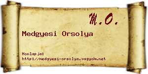 Medgyesi Orsolya névjegykártya