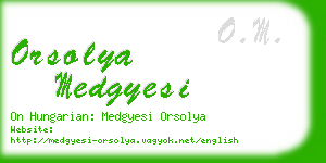 orsolya medgyesi business card